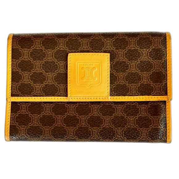 Celine‎ Triomphe Canvas Wallet - Vintage - Picture 1 of 12